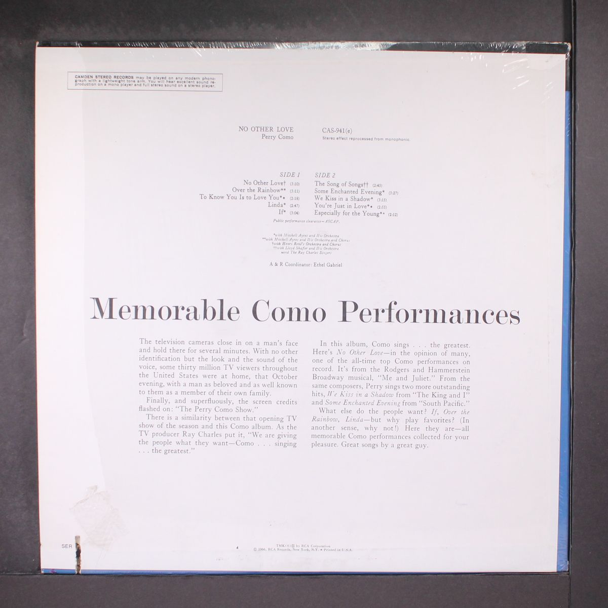 no other love by PERRY COMO