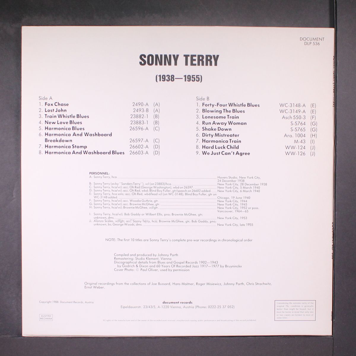 1938-1955 by SONNY TERRY