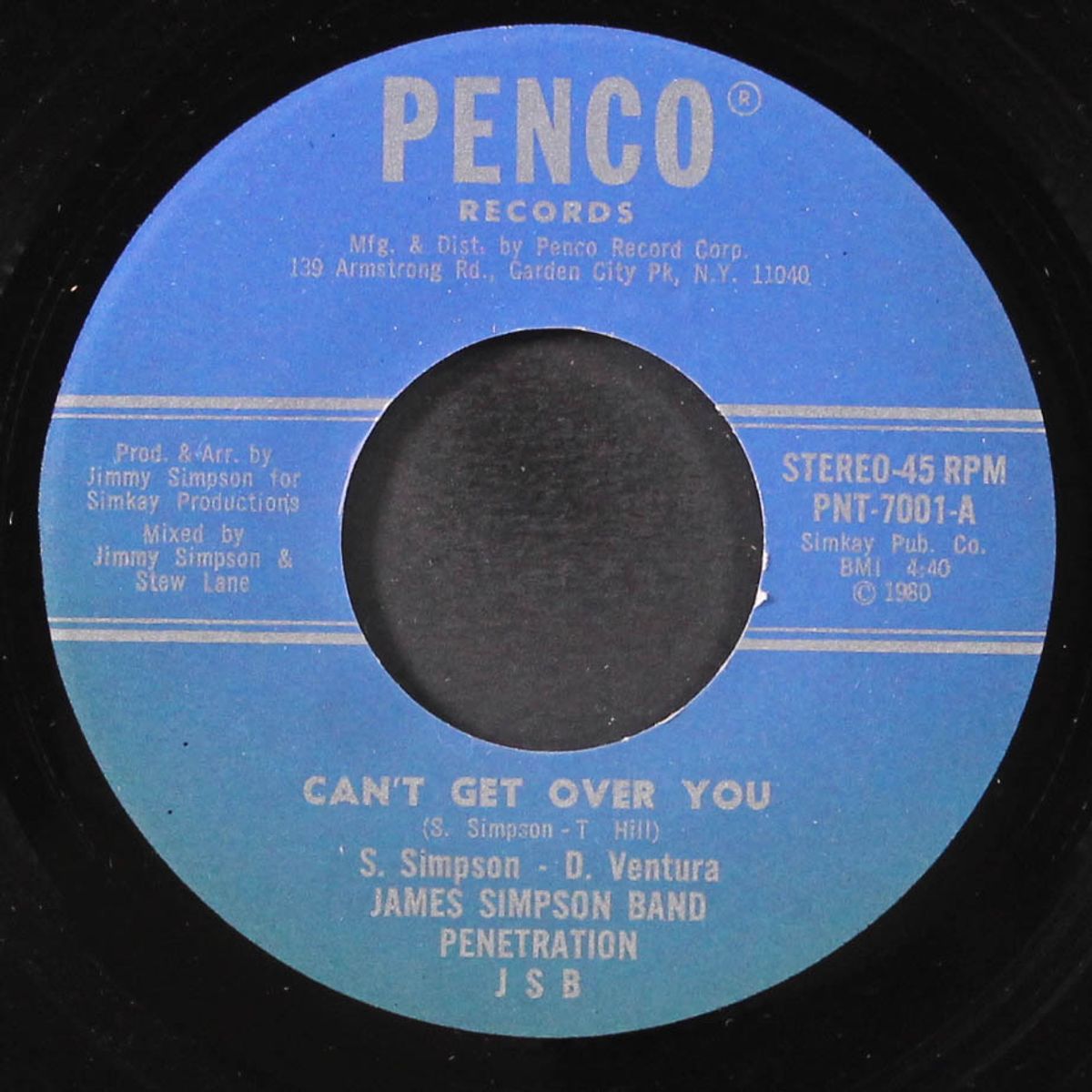 on the money / can't get over you by JAMES SIMPSON BAND PENETRATION