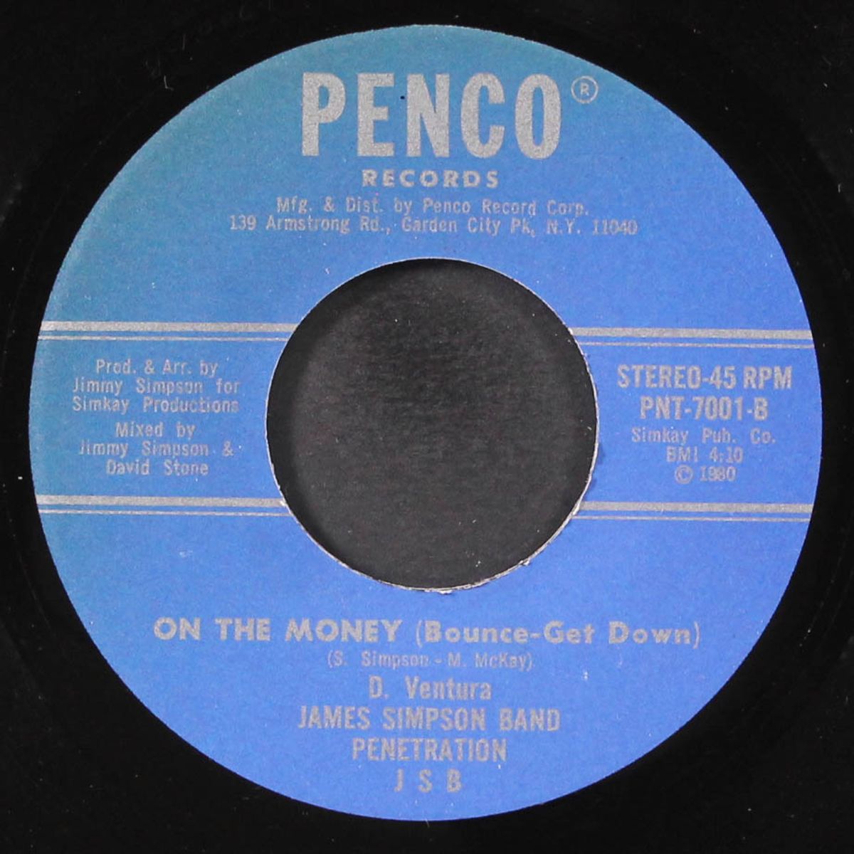 on the money / can't get over you by JAMES SIMPSON BAND PENETRATION