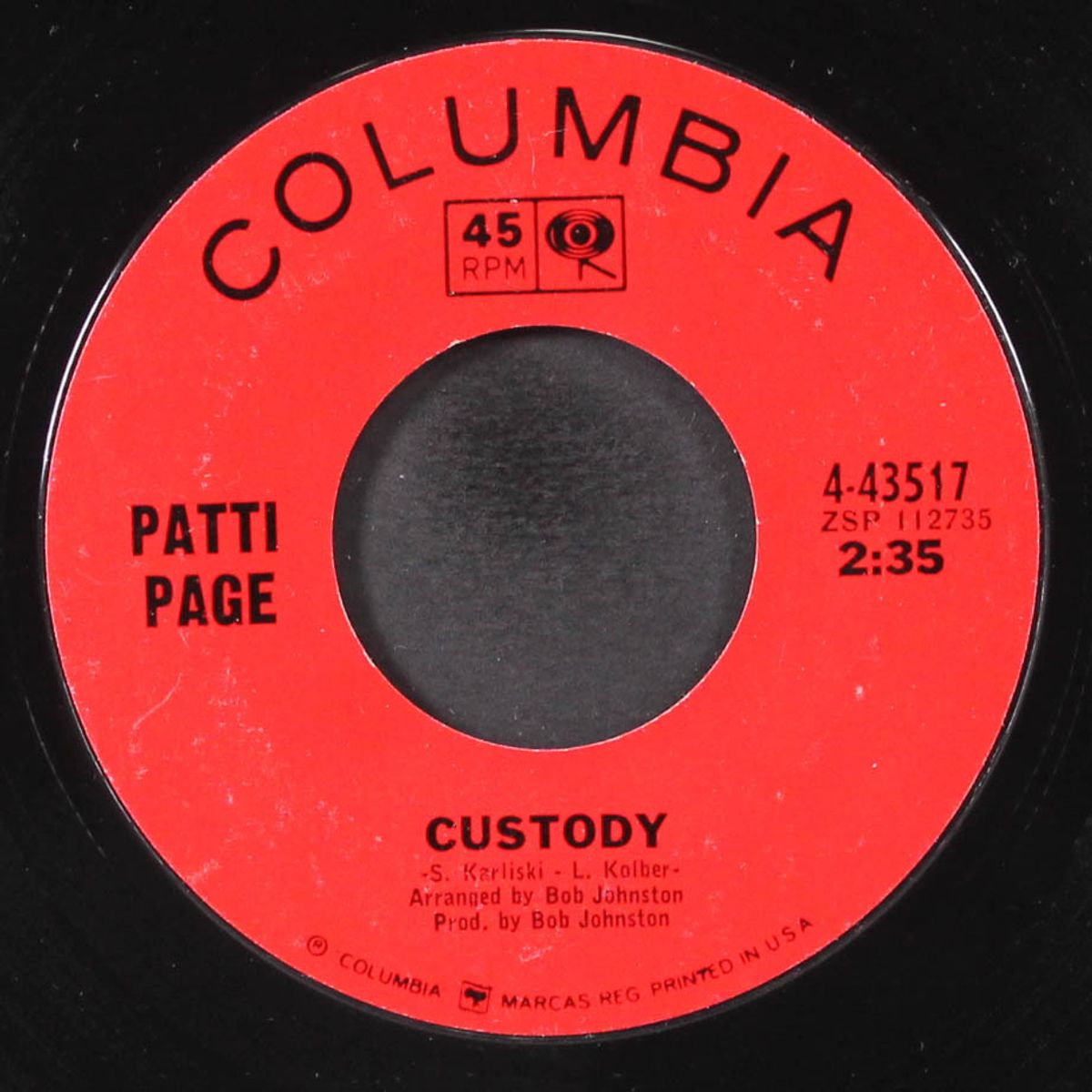 custody by PATTI PAGE