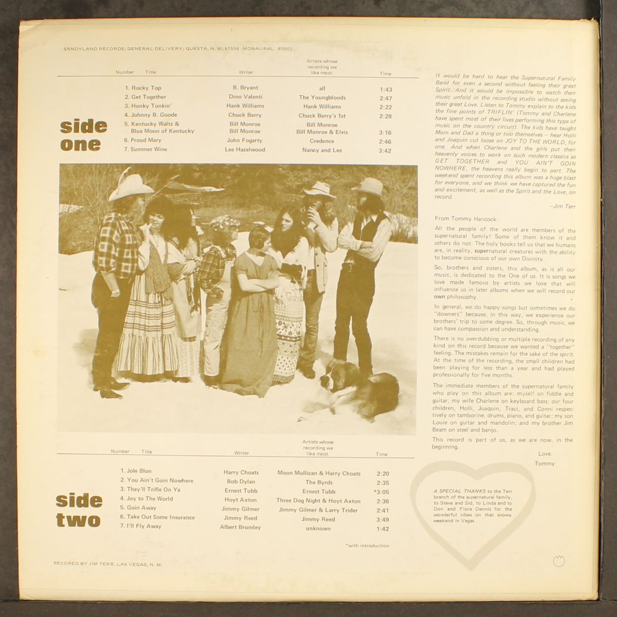 in the beginning . . . by SUPERNATURAL FAMILY BAND