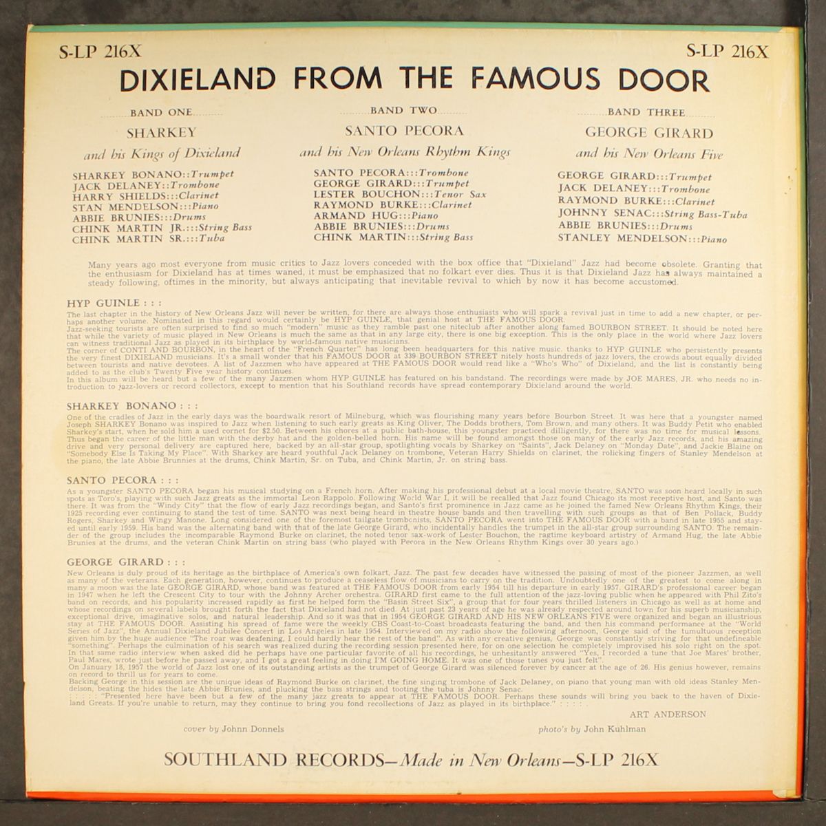 dixieland from the famous door by SHARKEY / SANTO PECORA / GEORGE GIRARD