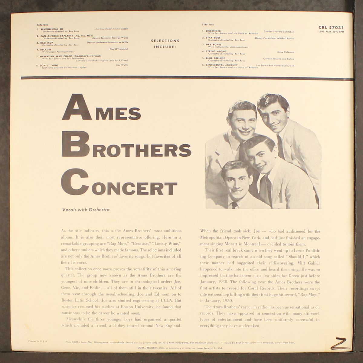 concert by AMES BROTHERS
