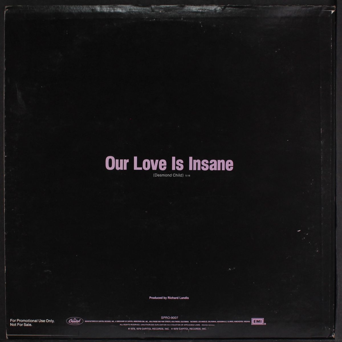 our love is insane by DESMOND CHILD & ROUGE