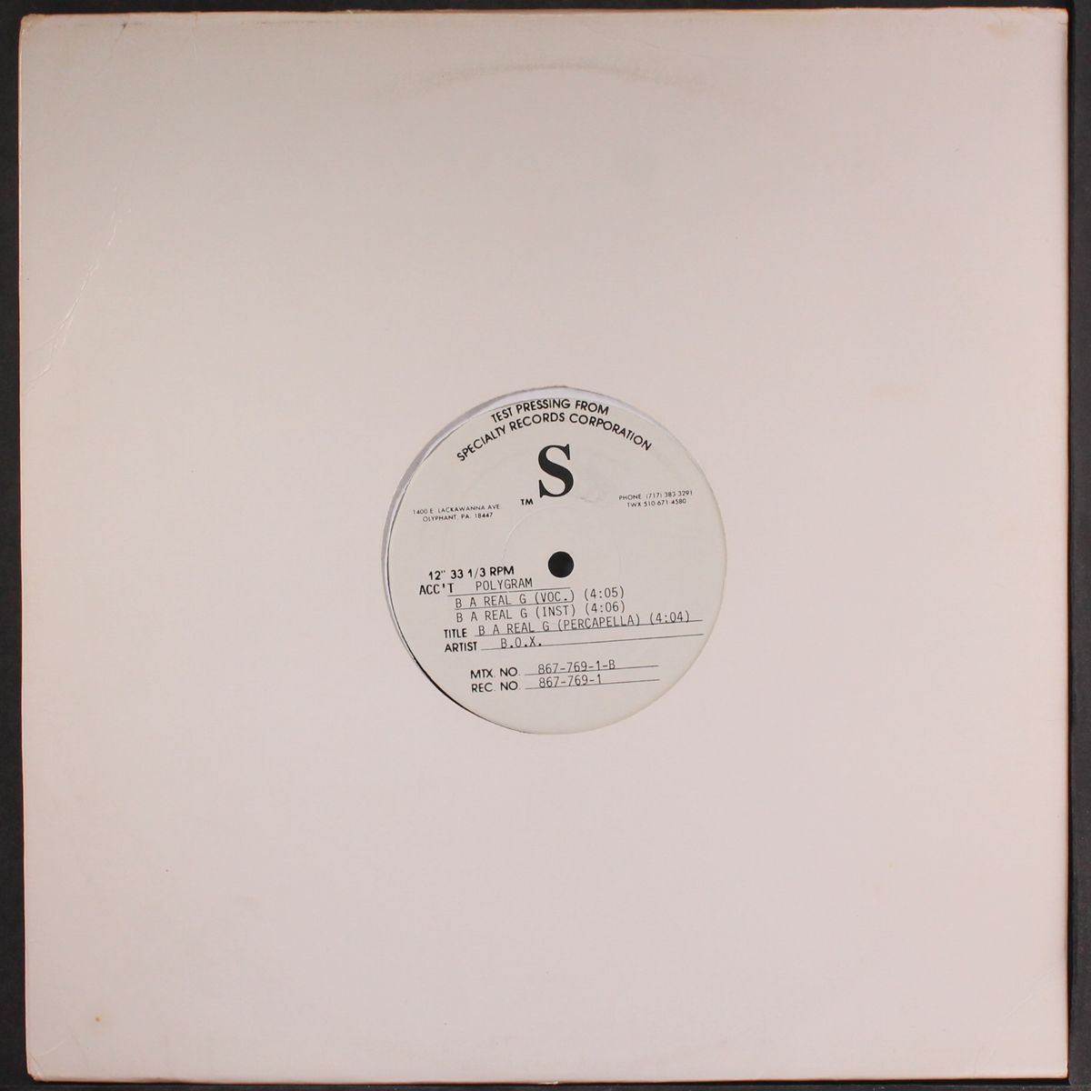 low down / be a real g by B.O.X.