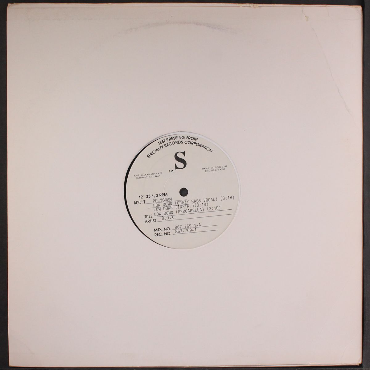 low down / be a real g by B.O.X.