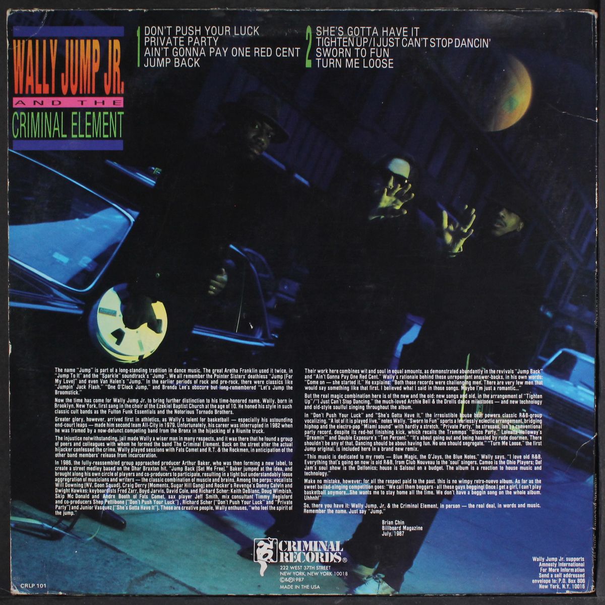 don't push your luck by WALLY JUMP JR. & CRIMINAL ELEMENT