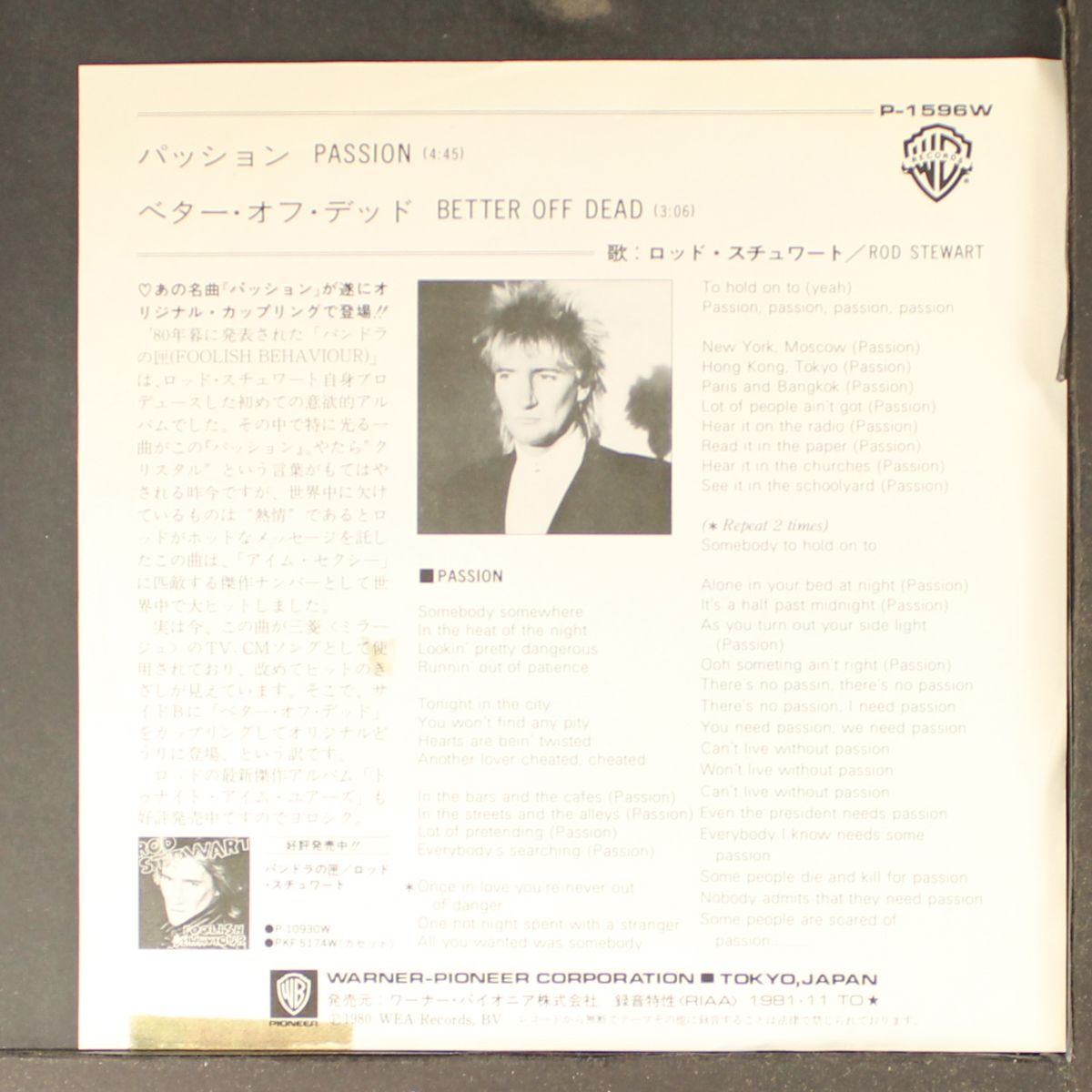 better off dead / passion by ROD STEWART