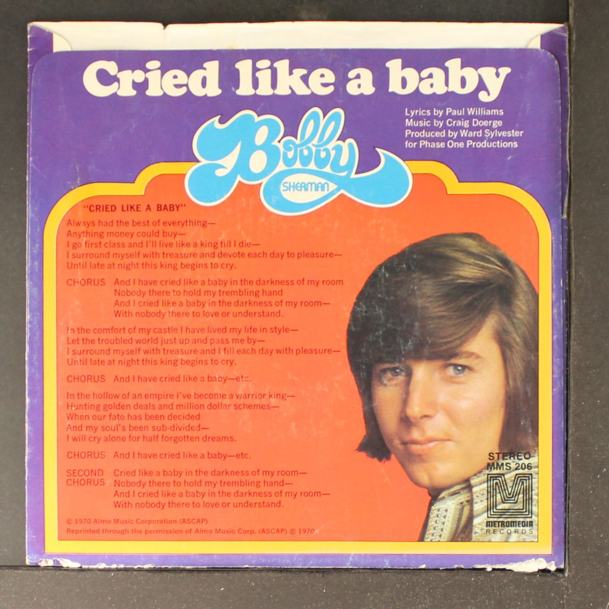 cried like a baby / is anybody there by BOBBY SHERMAN