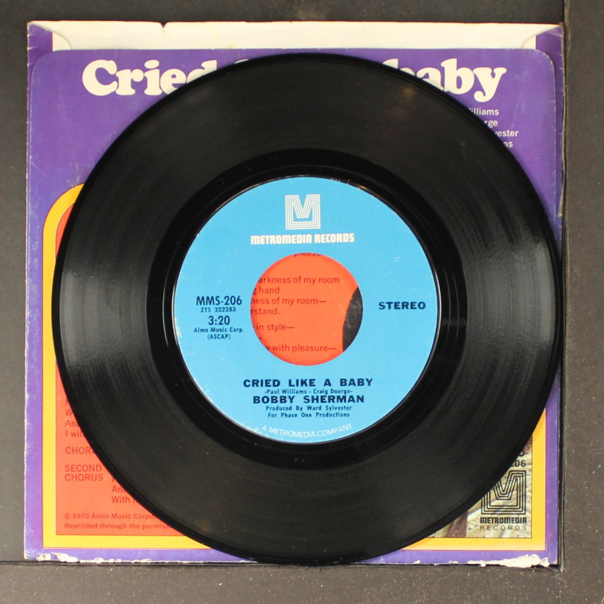 cried like a baby / is anybody there by BOBBY SHERMAN