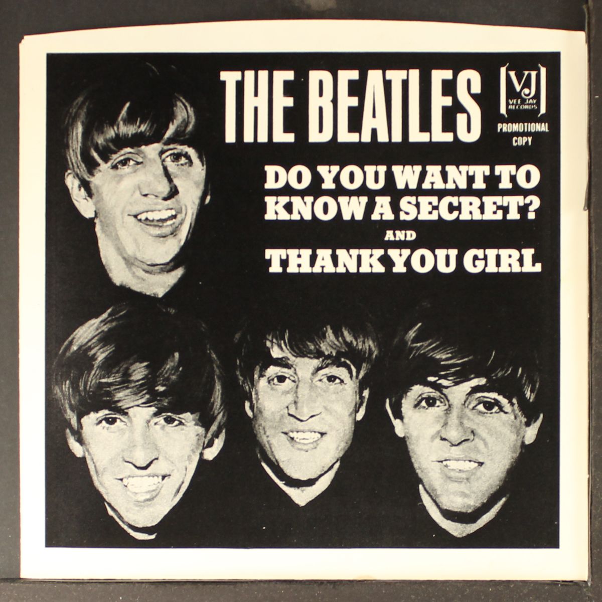 do you want to know a secret? picture sleeve only by BEATLES