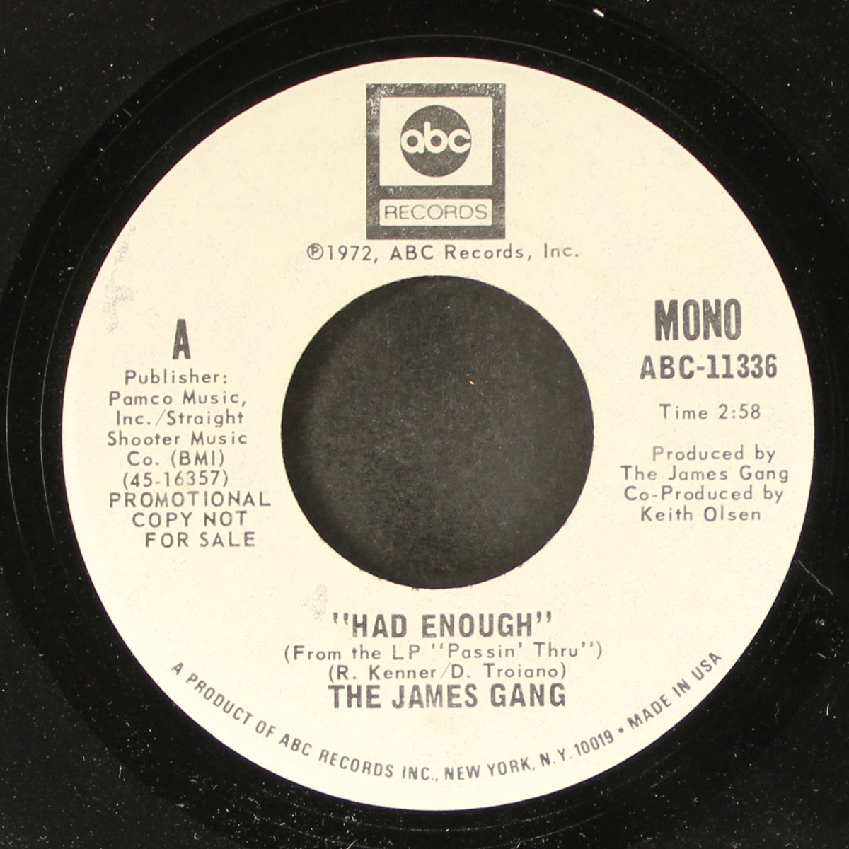 had enough / mono by JAMES GANG