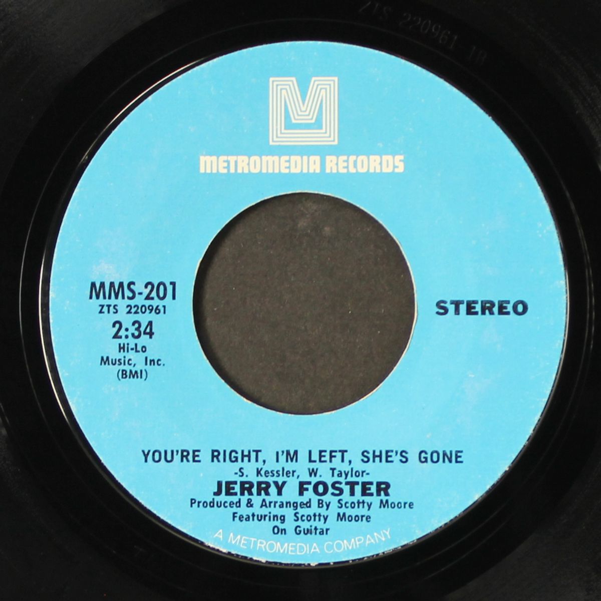 you're right, i'm left, she's gone / don't be cruel by JERRY FOSTER