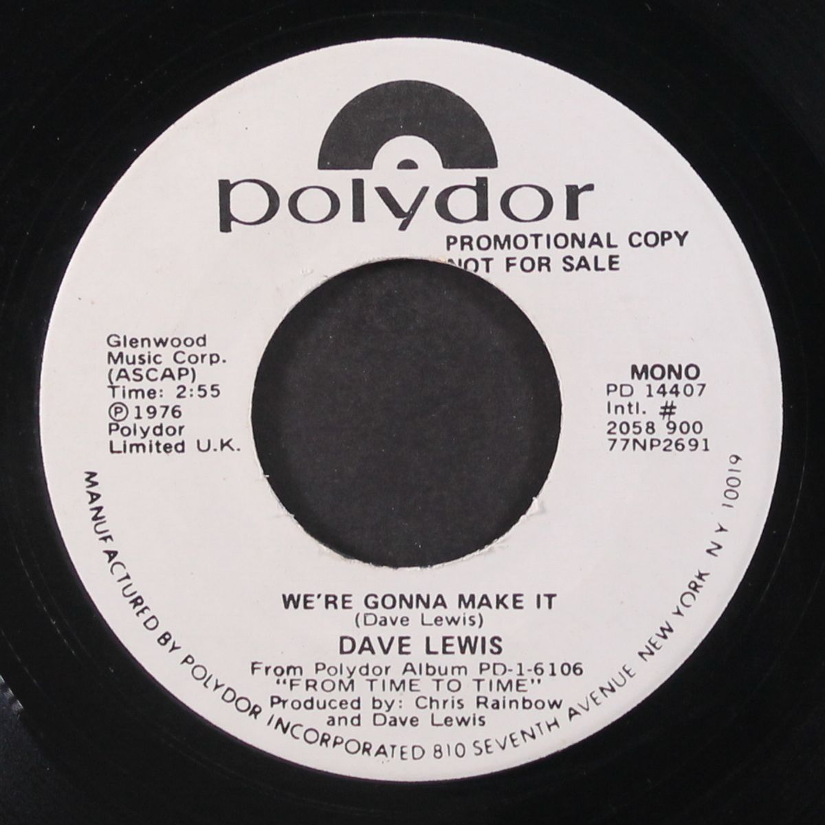 we're gonna make it / mono by DAVE LEWIS