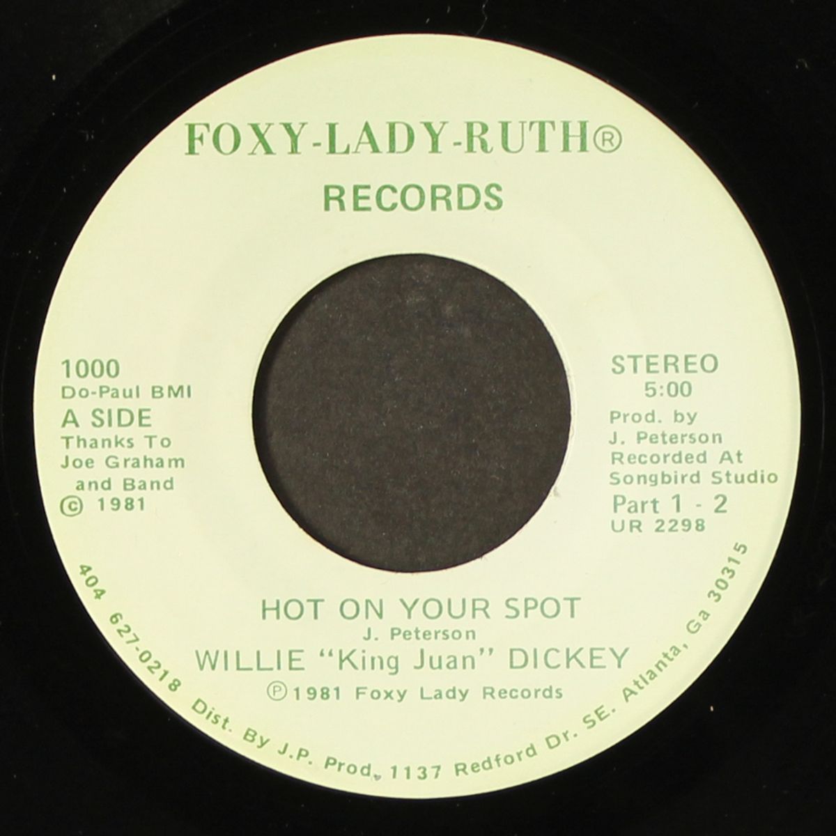 hot on your spot / instrumental by WILLIE 'KING JUAN' DICKEY