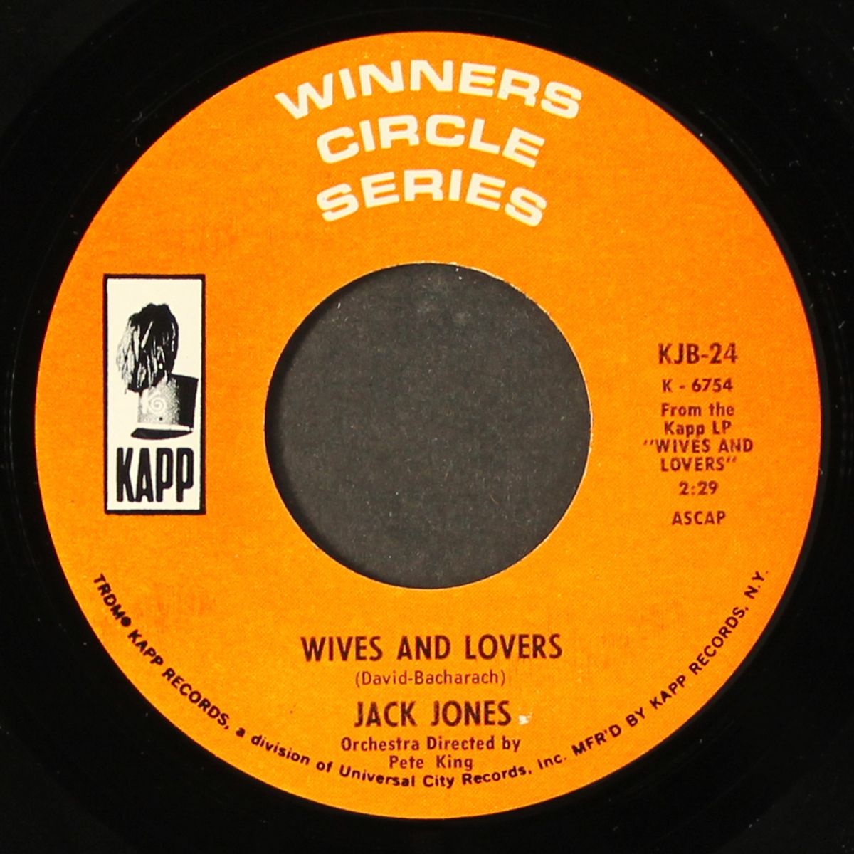 wives and lovers / love with the proper stranger by JACK JONES