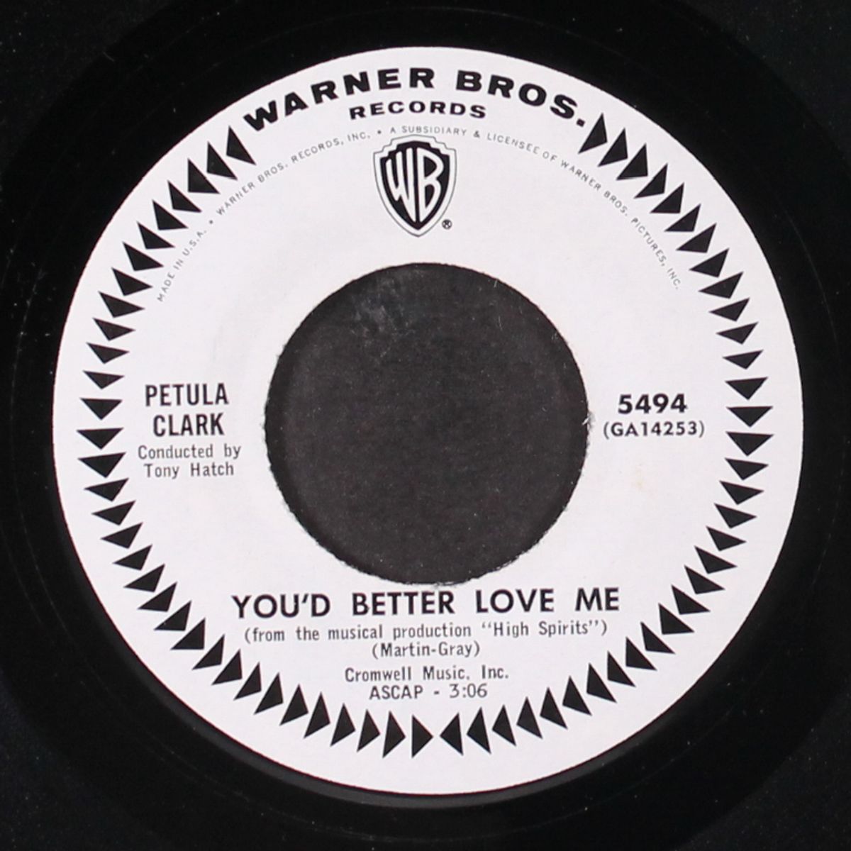downtown / you'd better love me by PETULA CLARK