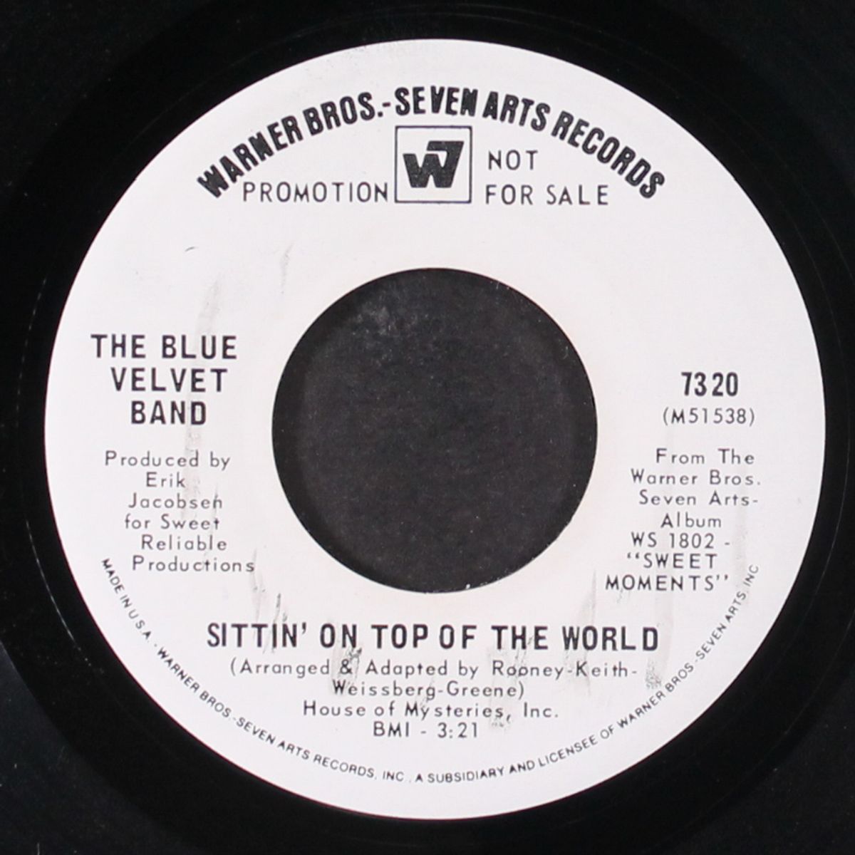 hitch-hiker / sittin' on top of the world by BLUE VELVET BAND