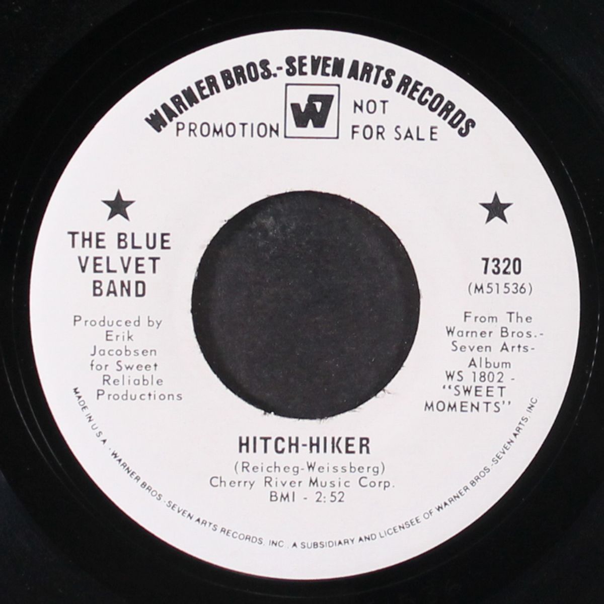 hitch-hiker / sittin' on top of the world by BLUE VELVET BAND