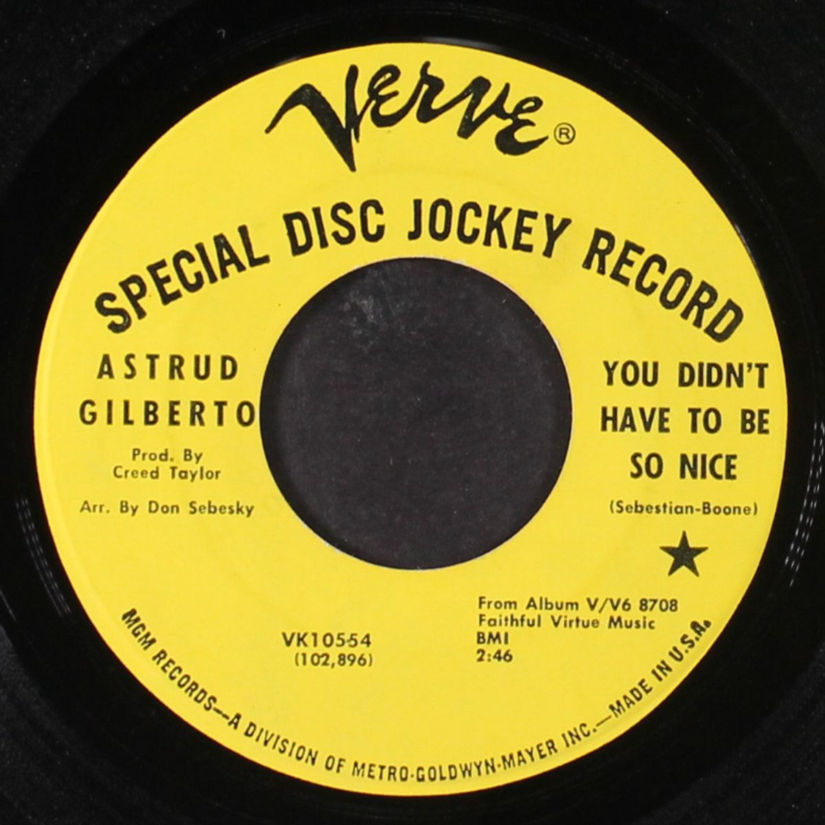 you didn't have to be so nice by ASTRUD GILBERTO