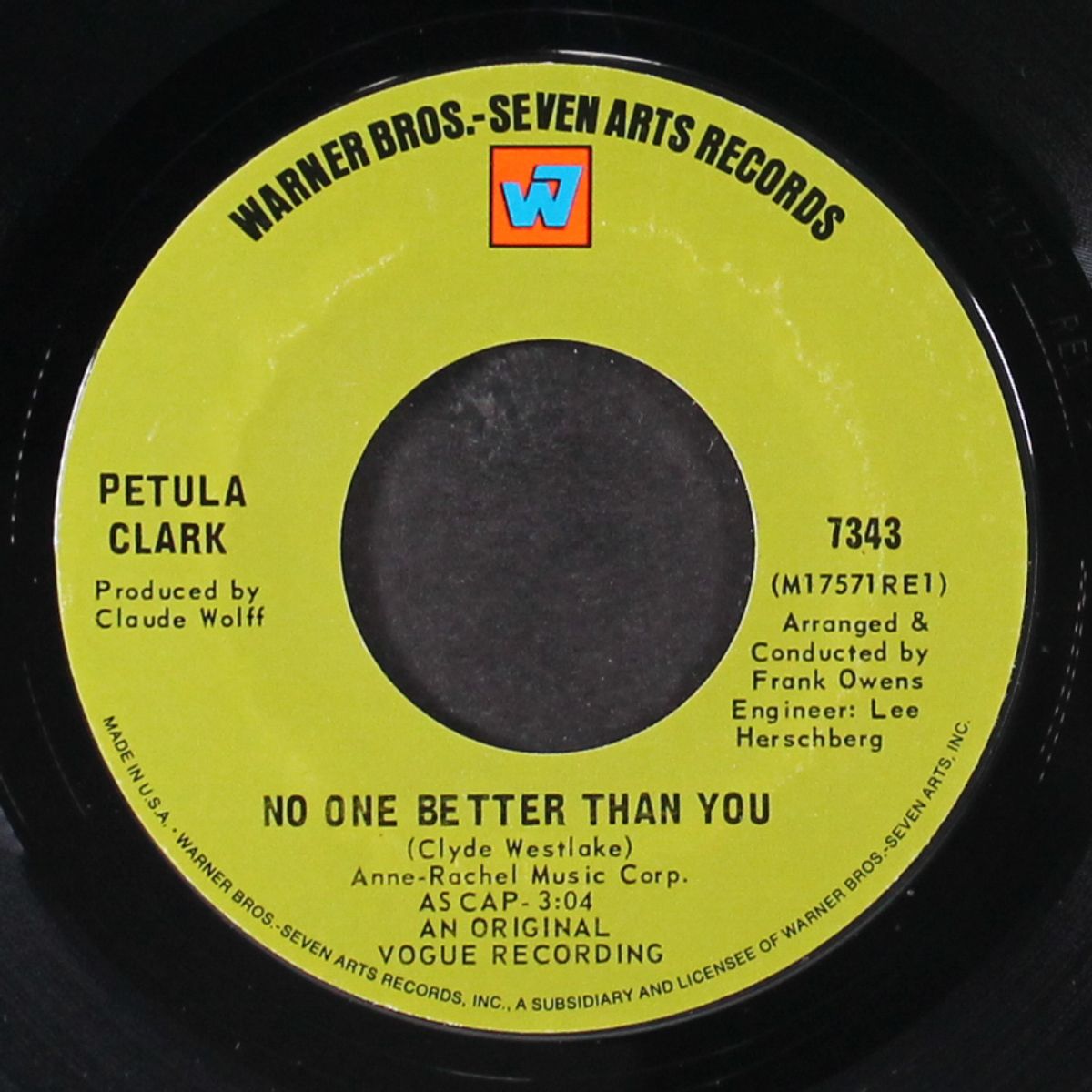 no one better than you / things bright and beautiful by PETULA CLARK