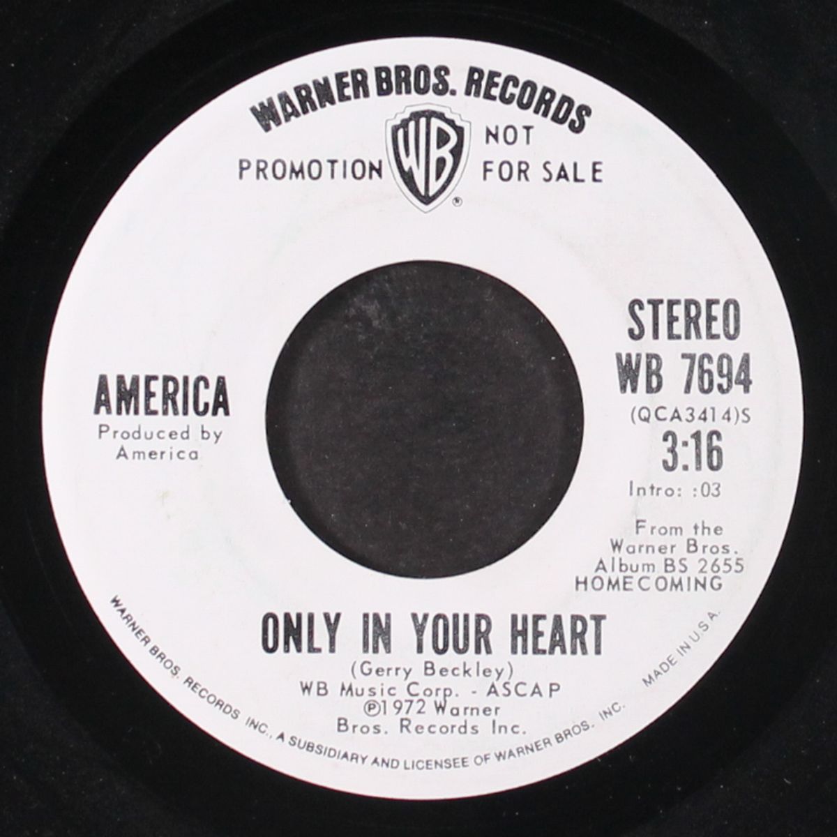 only in your heart / mono by AMERICA
