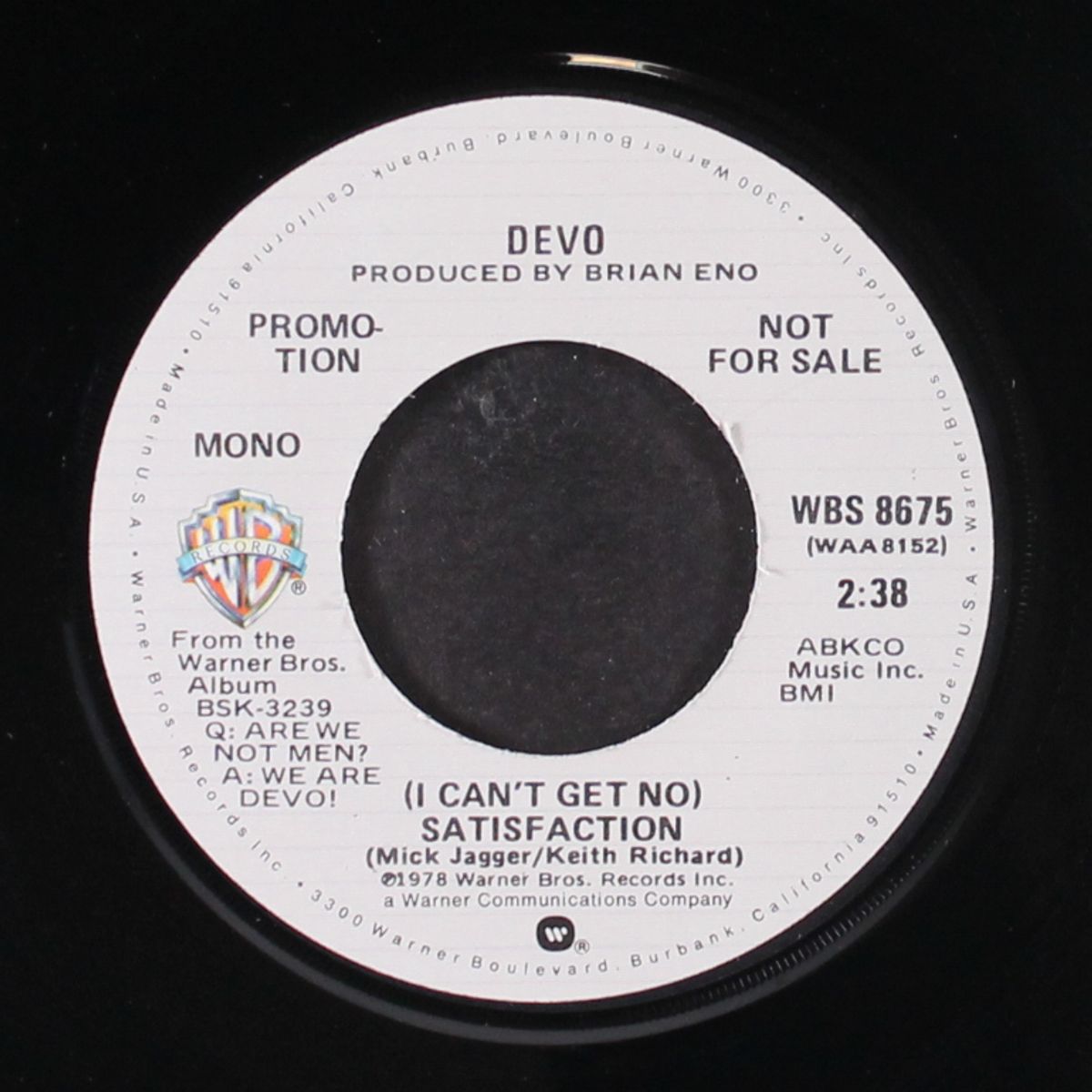 (i can't get no) satisfaction / mono by DEVO