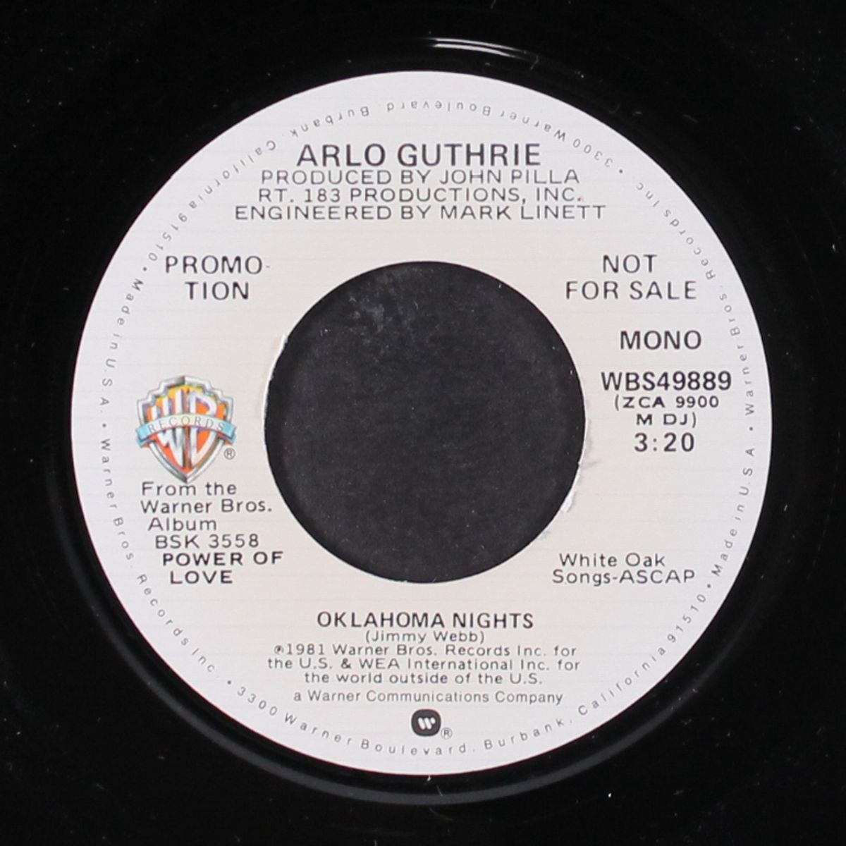 oklahoma nights / mono by ARLO GUTHRIE