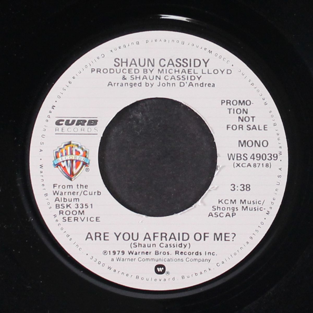 are you afraid of me? / mono by SHAUN CASSIDY