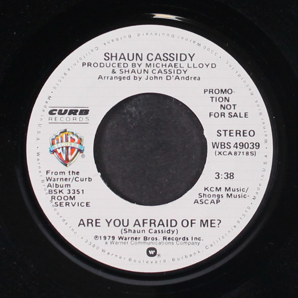 are you afraid of me? / mono by SHAUN CASSIDY