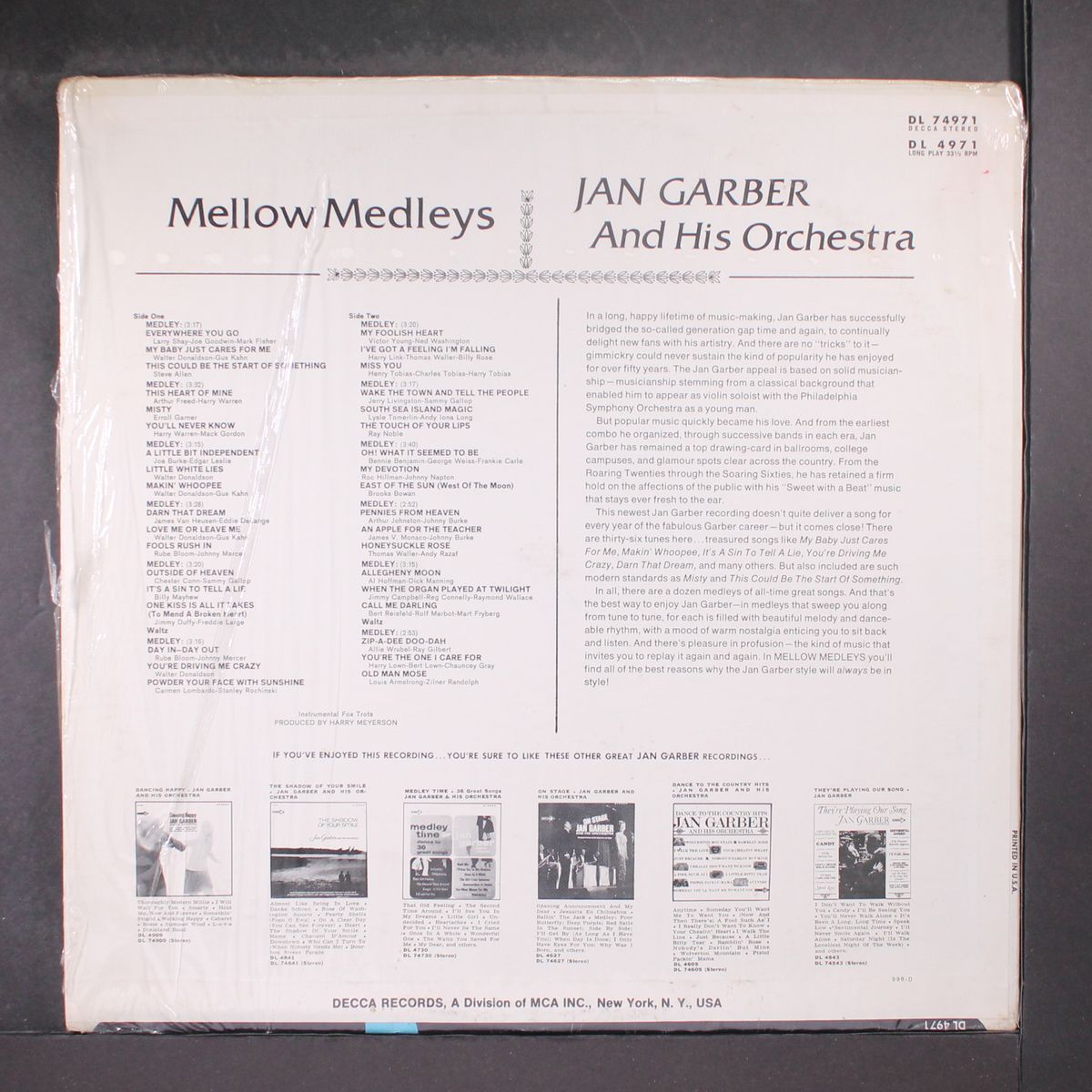 mellow medleys by JAN GARBER