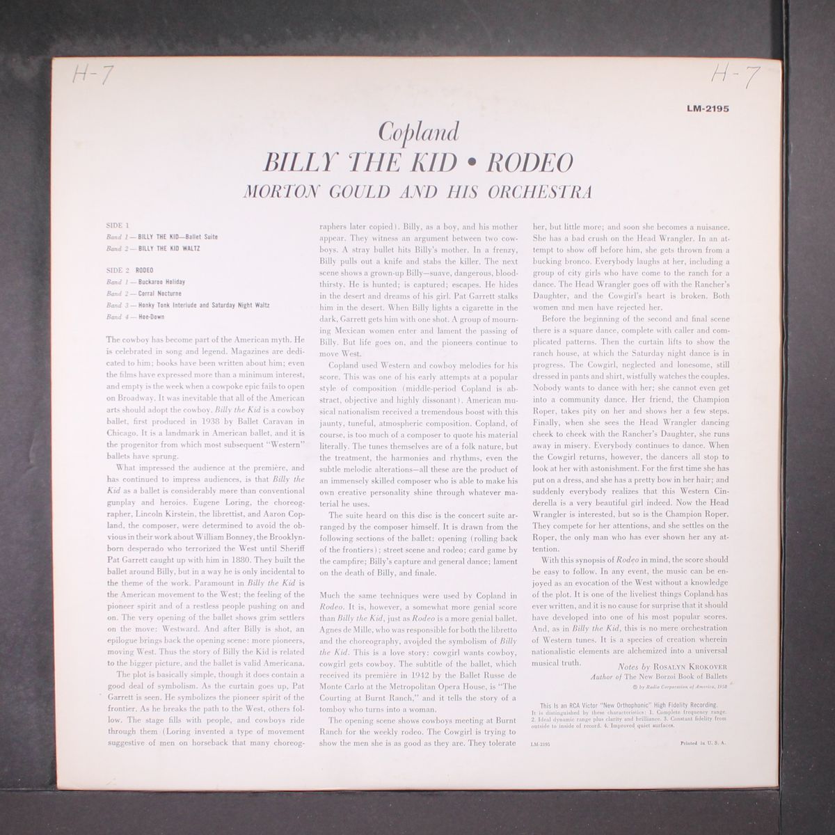 billy the kid / rodeo by MORTON GOULD