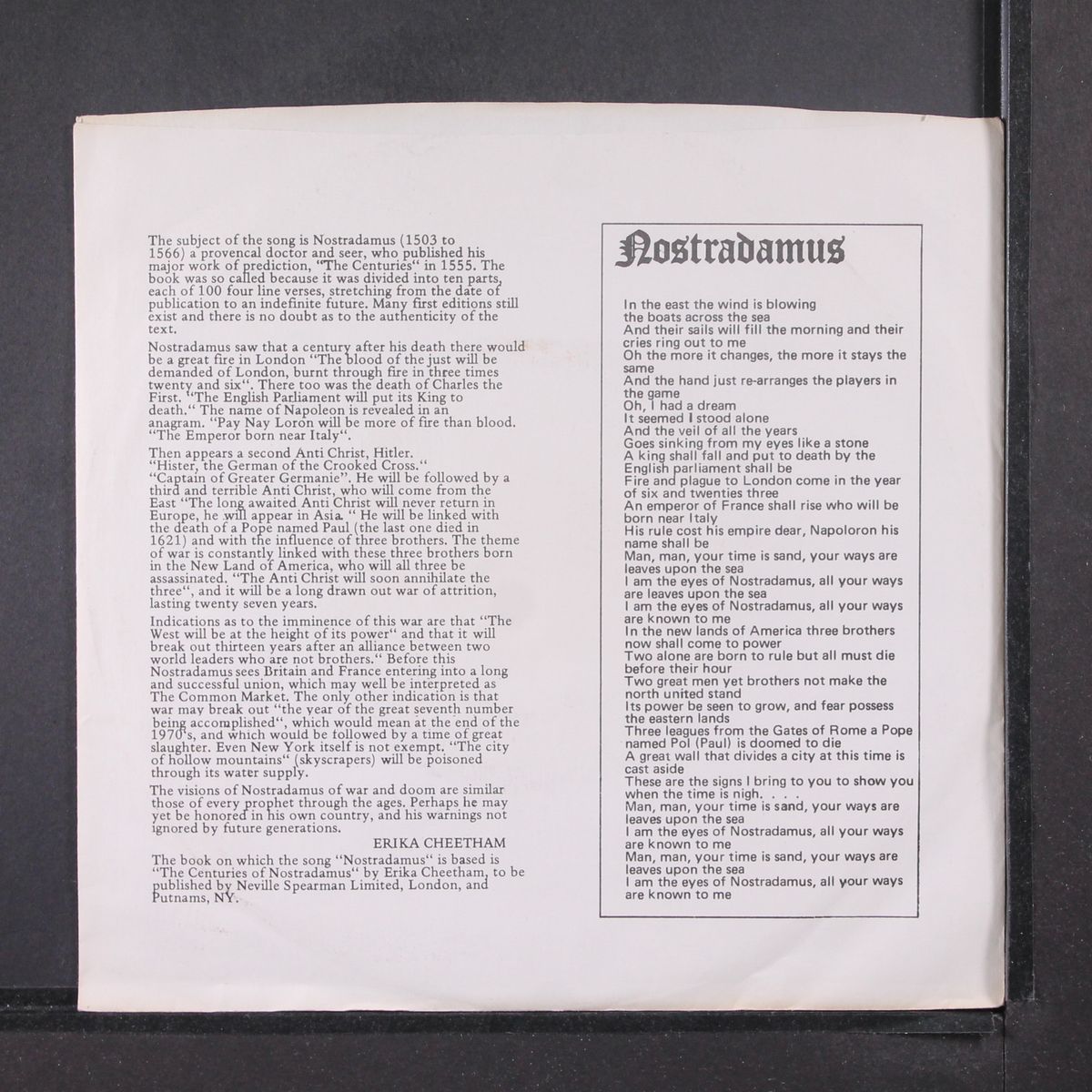 nostradamus / terminal eyes by AL STEWART