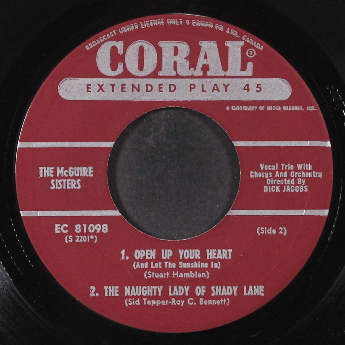 by request by MCGUIRE SISTERS