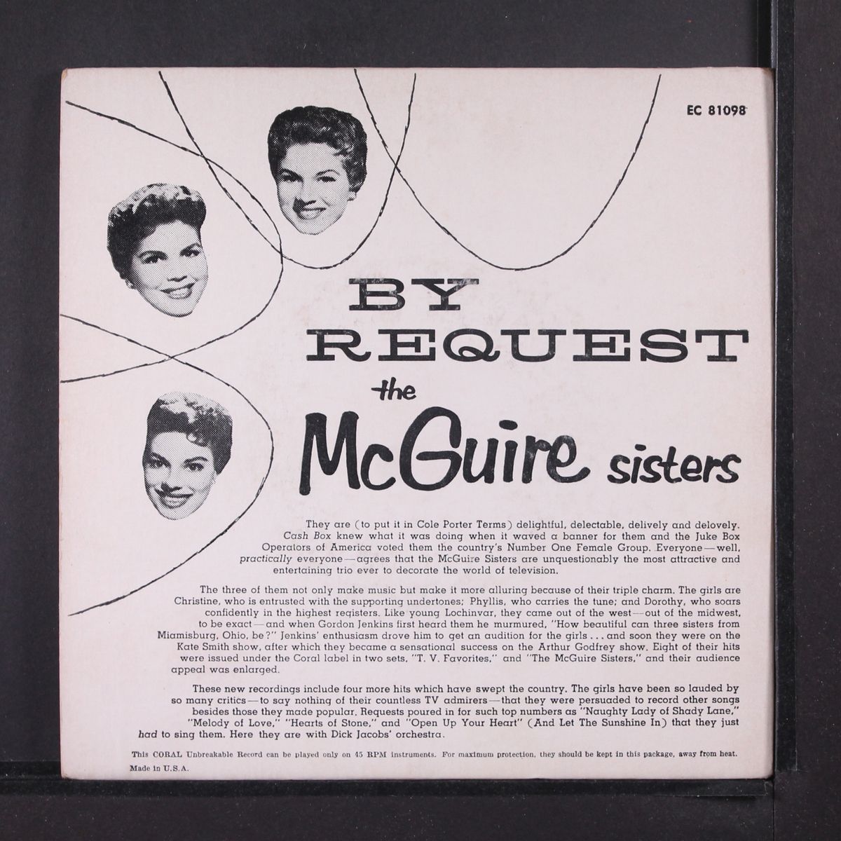 by request by MCGUIRE SISTERS