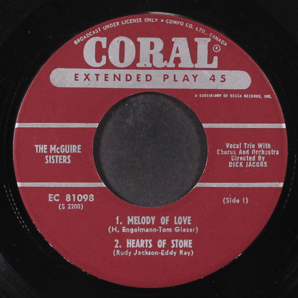 by request by MCGUIRE SISTERS