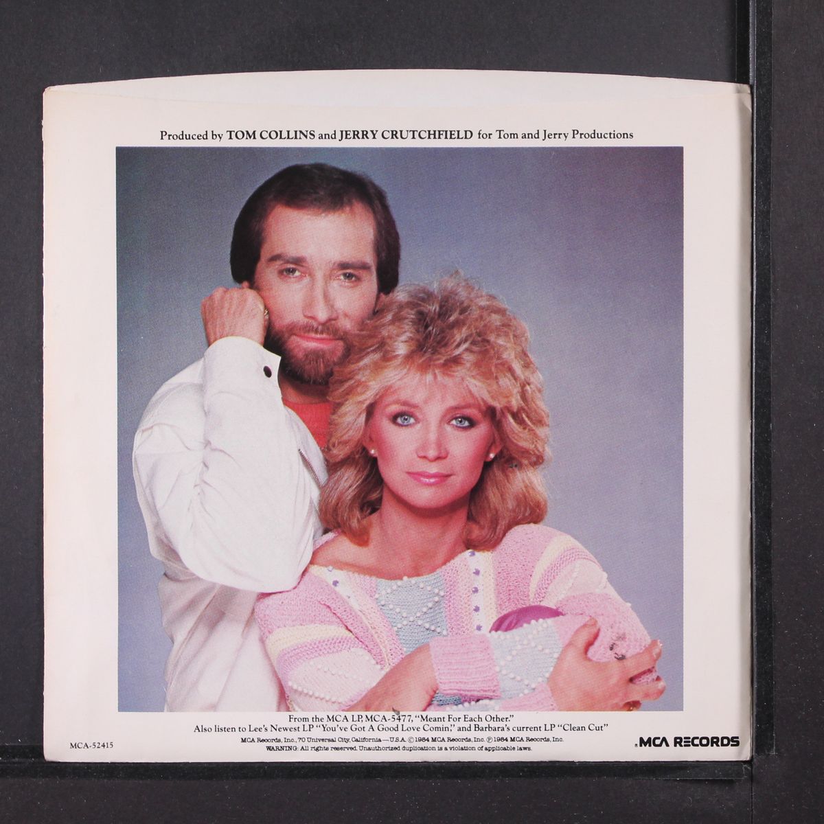 to me by BARBARA MANDRELL & LEE GREENWOOD