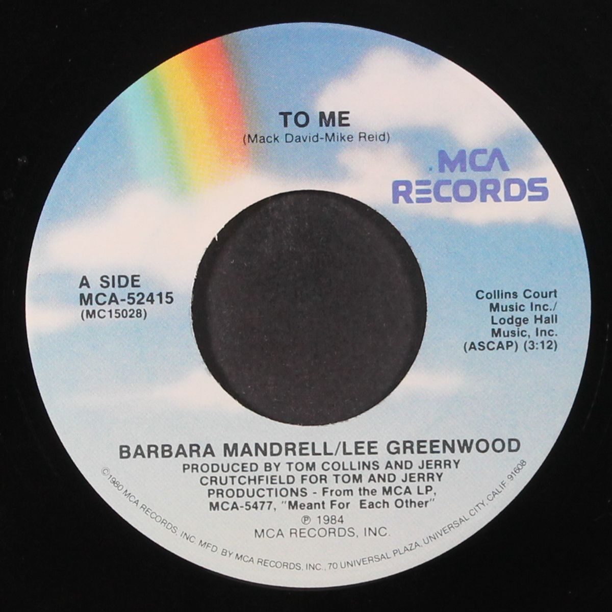to me by BARBARA MANDRELL & LEE GREENWOOD