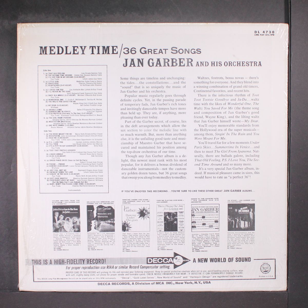 medley time by JAN GARBER