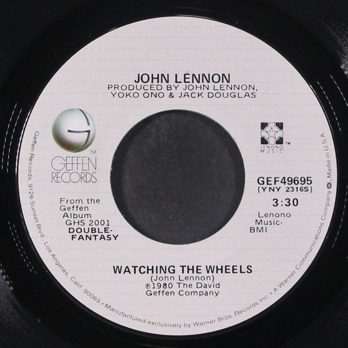 watching the wheels / yes i'm your angel by JOHN LENNON