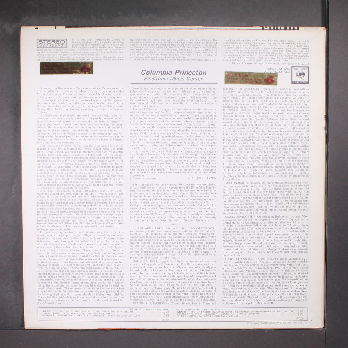 columbia-princeton electronic music center by VARIOUS