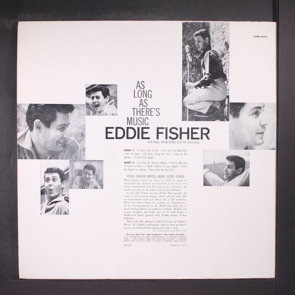 as long as there's music by EDDIE FISHER