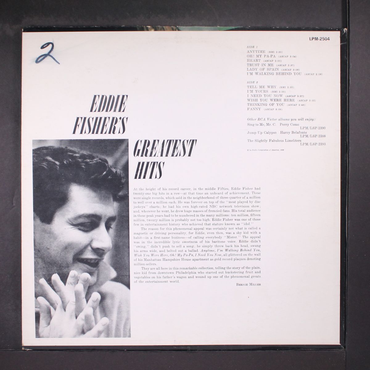 greatest hits by EDDIE FISHER