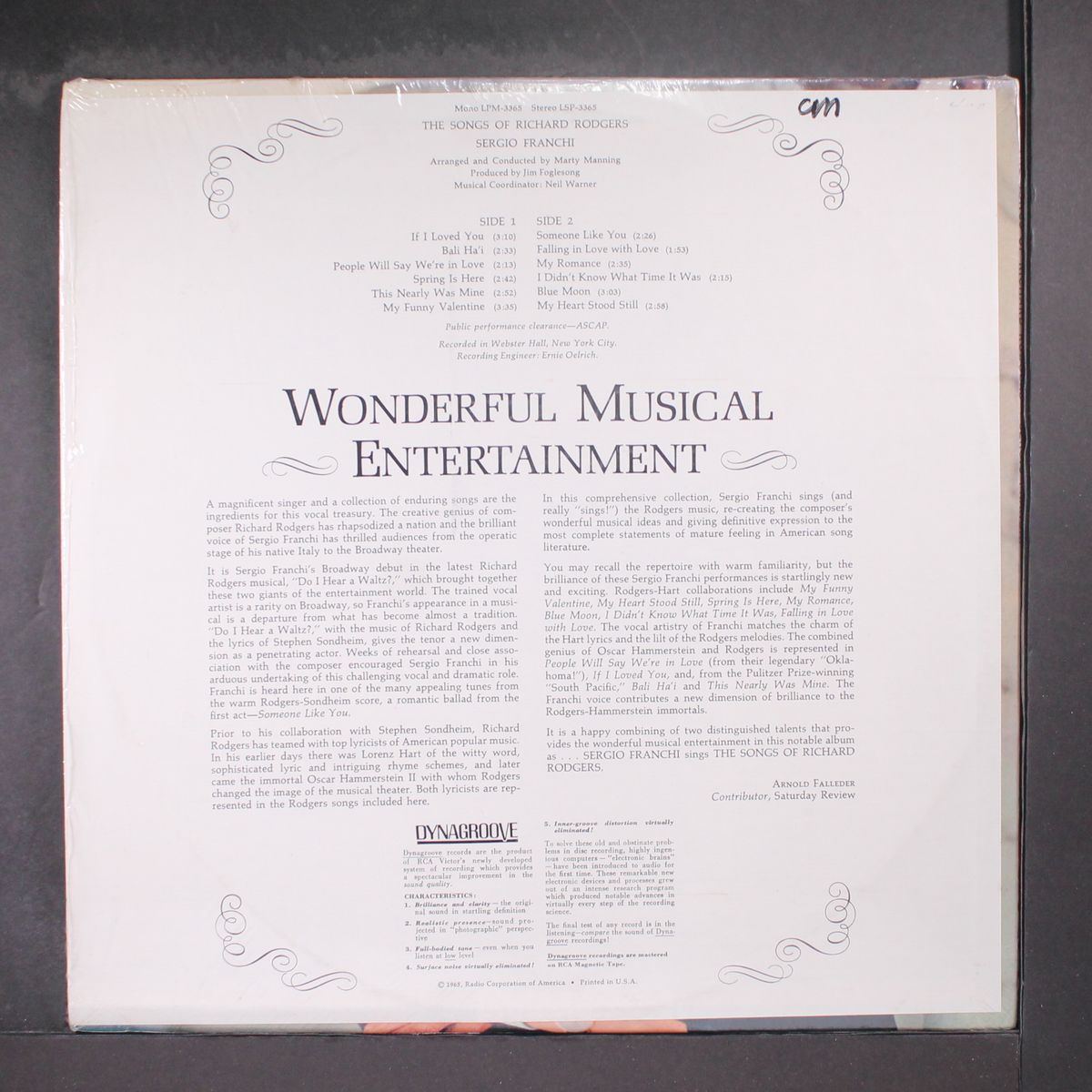 the songs of richard rodgers by SERGIO FRANCHI