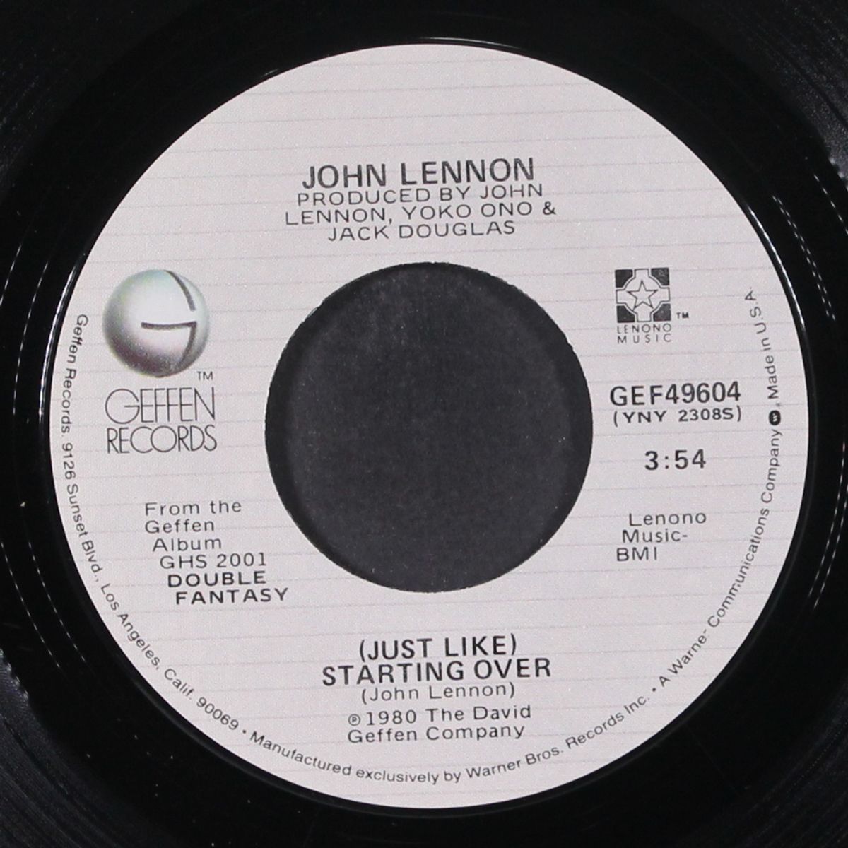 (just like) starting over / kiss kiss kiss by JOHN LENNON / YOKO ONO