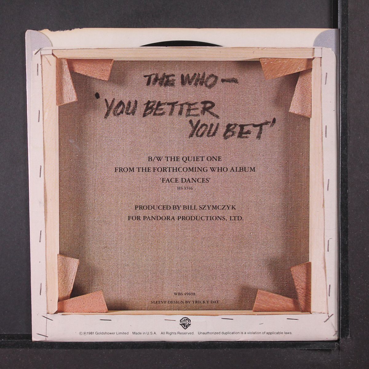 you better you bet / the quiet one by WHO