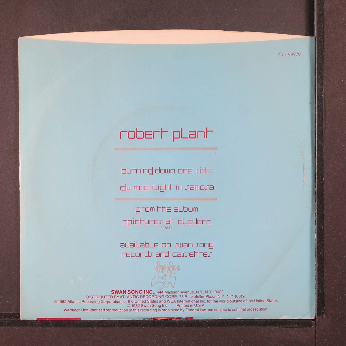 burning down one side / moonlight in samosa by ROBERT PLANT