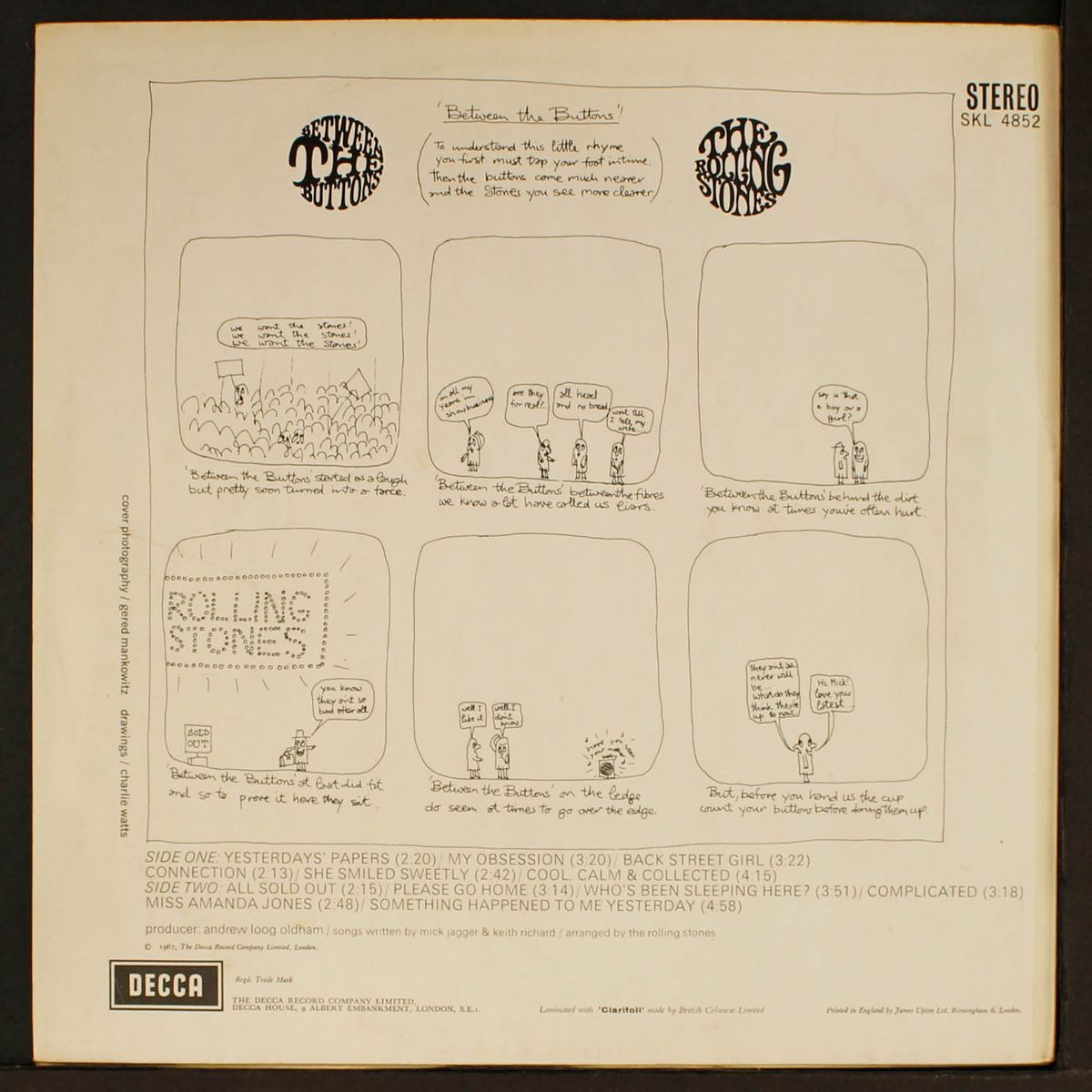 between the buttons by ROLLING STONES