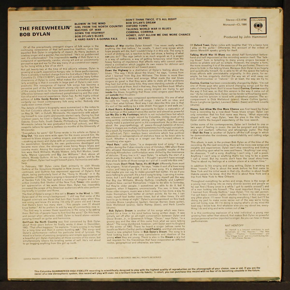 the freewheelin' bob dylan by BOB DYLAN